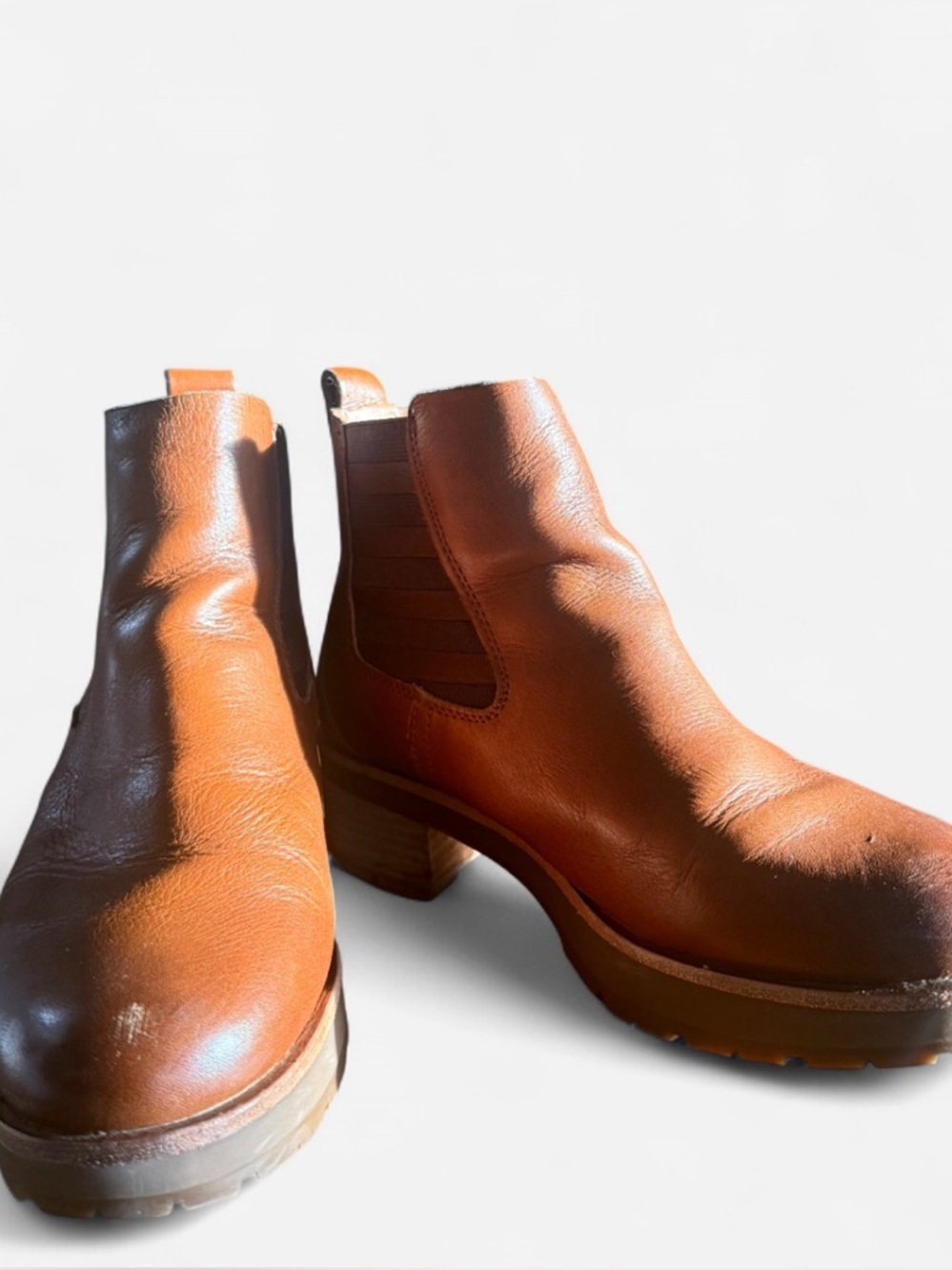 Kork-Ease Waylin Lug Sole Boot Leather Chelsea Brown 7 - Picture 2 of 9